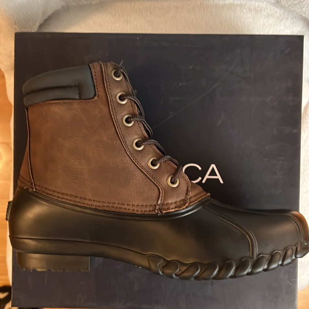 NEW NAUTICA MENS Cold Weather Channing Duck Boots Size 9 (Regular Width) BRN/BLK - Picture 6 of 6